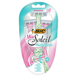 Bic Women's Razor - Miss Soleil Sensitive 3-Blade Shaving System for Smooth Skin