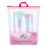 Eklips 4-Piece Makeup Brush Set with Travel Pouch