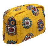 Eklips Quilted Cosmetic Bag: Stylish & Compact Makeup Organizer - Perfect Travel Size.