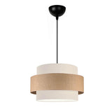 Homing Retro Fabric Pendant Light - Minimalist Lighting with E27 Socket, 30 cm Width, 80 cm Adjustable Length