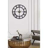 Muyika 41x41cm Silent Metal Wall Clock - Modern Decorative Clock for Home, Roma Design