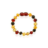 Babyjem Amber Teething Bracelet for Babies - Natural Pain Relief, Individually Knotted Amber Stones