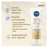 Nivea Sun Luminous630 SPF 50 Face Sunscreen: Reduce Dark Spots, Anti-Aging, Hyaluronic Acid - Daily Sun Protection Cream