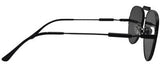 Versace 2167-Q 1261/87 Black Metal Shield Sunglasses