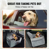 VEVOR Dog Booster Car Seat Pet Car Seat for Medium Large Dog up to 55 lbs Gray