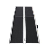 VEVOR Portable Wheelchair Ramp, 8 ft 800 lbs Capacity, Non-Slip Aluminum Folding Threshold Ramp, Foldable Mobility Scooter Ramp Wheel Chair Ramp, Handicap Ramp for Home Steps, Stairs, Doorways, Curbs