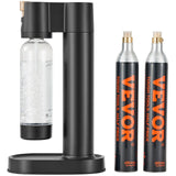 VEVOR Sparkling Water Maker, Soda Maker Machine for Home Carbonating, Seltzer Water Starter Kit with BPA-free 1L PET Bottle, 2 CO2 Cylinders, Compatible with Mainstream Screw-in 60L CO2 Cylinder