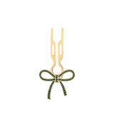 Fiona Franchimon Nº1 Hairpin Ribbon Emerald Green
