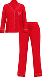 Victoria's Secret Modal Pajama Set, Long Sleeve Shirt and Pants, Pajamas for Women, Lipstick Bow, M