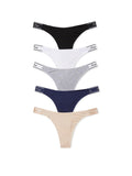 Victoria's Secret PINK Women's Cotton Logo Thong Underwear, Panties for Women, Multi Pack (XS-XXL)
