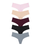 Victoria's Secret PINK Women's No Show Thong Underwear, Panties for Women, Multi Pack (XS-XXL)
