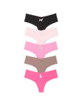 Victoria's Secret PINK Women's No Show Thong Underwear, Panties for Women, Multi Pack (XS-XXL)