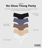 Victoria's Secret PINK Women's No Show Thong Underwear, Panties for Women, Multi Pack (XS-XXL)