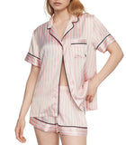Victoria's Secret Satin Pajama Set, Short Sleeve Button Down Shirt & Shorts, Sleepwear for Women (XS-XXL)