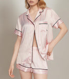 Victoria's Secret Satin Pajama Set, Short Sleeve Button Down Shirt & Shorts, Sleepwear for Women (XS-XXL)