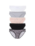 Victoria's Secret Women's Cotton Bikini Underwear, Moderate Coverage Panties for Women, Multi Pack (XS-XXL)