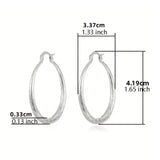 Vintage Pattern Large Hoop Earrings