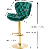 Vintage Swivel Velvet Bar Stools