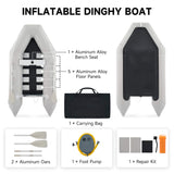 Virtue US 10FT 4-Person Heavy-Duty Inflatable Dinghy Transom Sport Tender Boat (SAK98153)