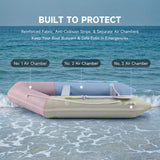 Virtue US 10FT 4-Person Heavy-Duty Inflatable Dinghy Transom Sport Tender Boat (SAK98153)
