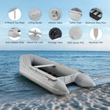 Virtue US 10FT 4-Person Heavy-Duty Inflatable Dinghy Transom Sport Tender Boat (SAK98153)