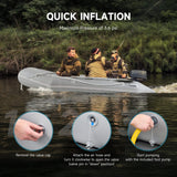 Virtue US 10FT 4-Person Heavy-Duty Inflatable Dinghy Transom Sport Tender Boat (SAK98153)