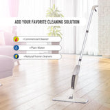 Floor Mop with Reusable Microfiber Pads
