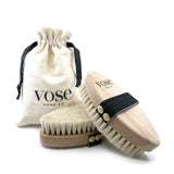 Vose Black Rose Natural Horsehair Body Brush for Smooth Skin