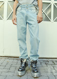 Vtmnts Women Double Waist Denim Jeans