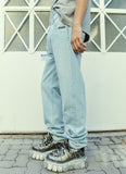Vtmnts Women Double Waist Denim Jeans