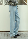 Vtmnts Women Double Waist Denim Jeans