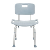 Bathroom Safety Shower Tub Bench Chair with Back, Gray