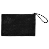Eklips Black Knit Pattern Reflective Clutch Bag