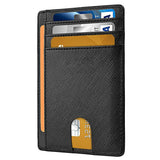 Leather Slim Wallet Credit Card Holder RFID Blocking Pocket ID Money USA