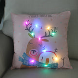 Super Soft Plush Christmas LED Lantern Pillowcase