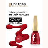Flormar Star Shine Metallic Nail Polish in Burgundy Gleam 11ml