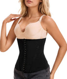 Waist Mesh Trainer Strapless for Women-Faja Colombian Girdle Hourglass -Steel Boned Corset Shapewear Tummy  Waist Body Shaper with Extended Button