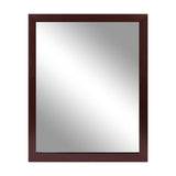 Wall Mount Mirror Wood-Like Frame Rectangle Modern Hanging Mirror