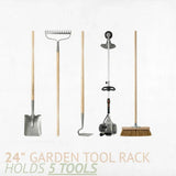 Wall-Mounted Garden Tool Rack - Garage