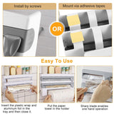 Wall Mounted Kitchen Roll Dispenser with Cutter