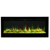 Wall-Mounted Recessed Electronic Fireplace - 50 Inch