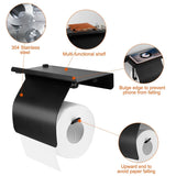Wall Mounted Toilet Paper Holder with Phone Storage Rack