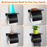 Wall Mounted Toilet Paper Holder with Phone Storage Rack