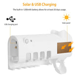 Wall Mounted Toothbrush Sanitizer Holder IR Induction UV Sanitization Rack