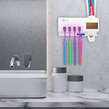 Wall Mounted Toothbrush Sanitizer Holder IR Induction UV Sanitization Rack