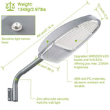 Wall Pack LED Lights 144LEDs Photocell Sensor Street Lamp IP65 Waterproof