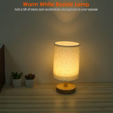 Warm White Nightstand Lamp USB Plug Modern Lantern