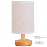 Warm White Nightstand Lamp USB Plug Modern Lantern