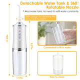Water Flosser Cordless Dental Oral Irrigator Waterproof Teeth Cleaner