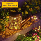 Waterproof Copper Solar Watering Can Light